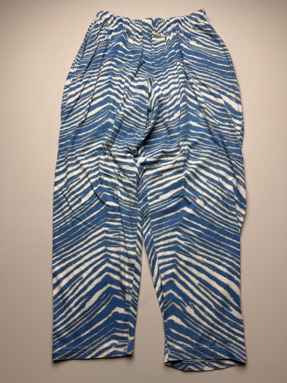 NFL Pants Mens Medium Blue NFL Football Zubaz Zebra Print Team Apparel